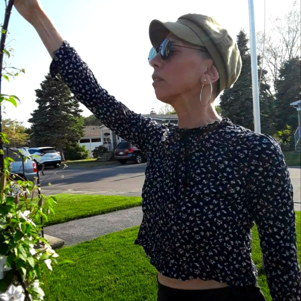 Navy Blue Cottagcore Crop Blouse W/ Velvet Tie